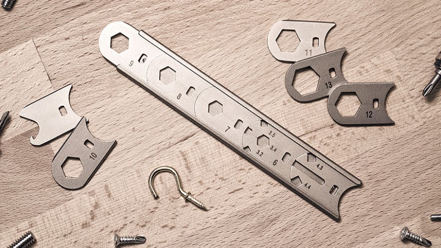 Mini Quick Release Adjustable Wrench – 5.9x1.9cm Compact Zinc Aluminum – Silver